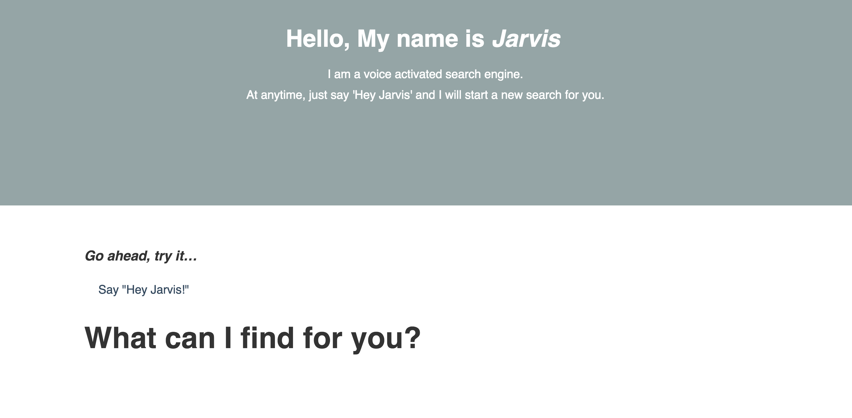 Jarvis Landing Page